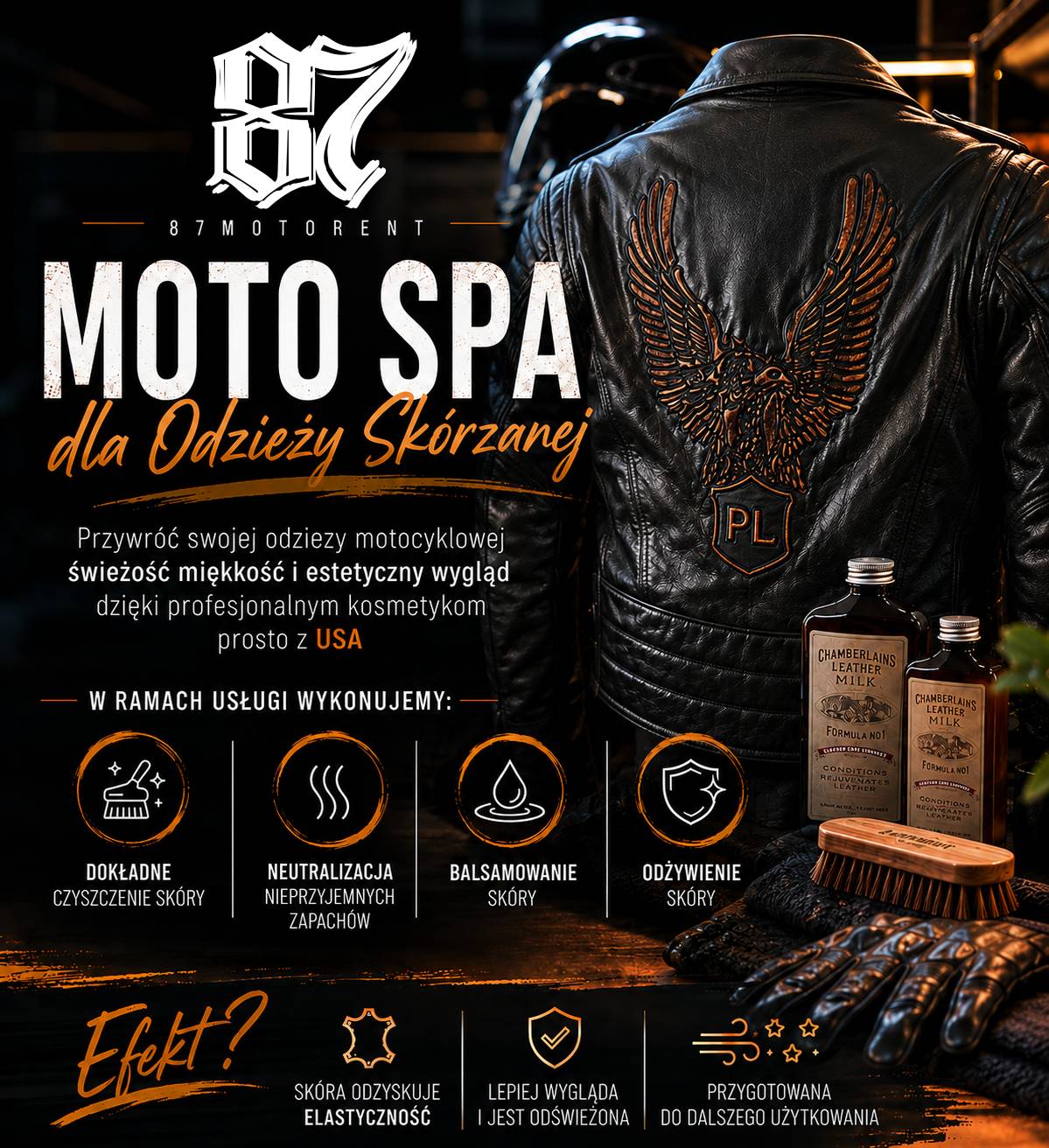 Moto spa dla odzieży skórzanej